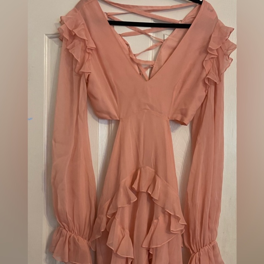 Angelance New York Boutique Chiffon Silk Dress NWOT Short Mini Dress